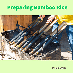 cooking bamboo rice