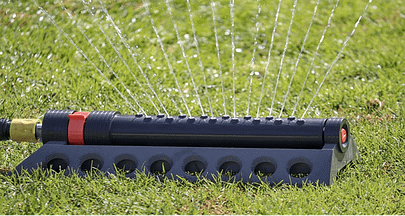 sprinkler irrigation in lawn 